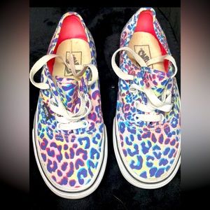 VANS colorful cheetah print in size 7.5